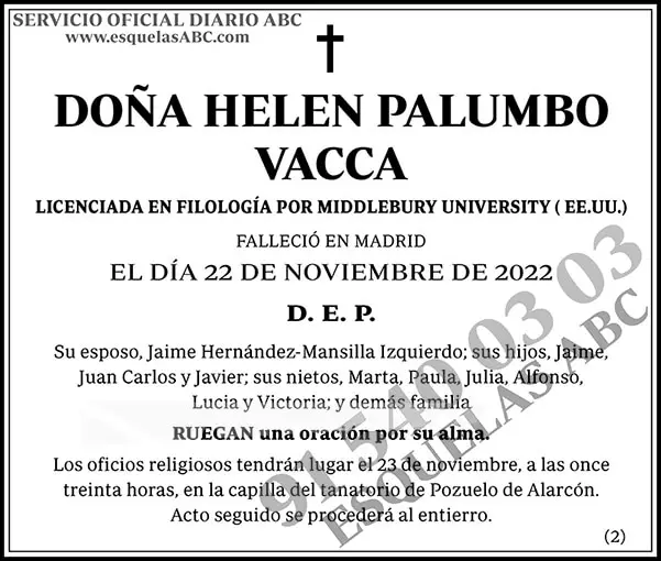 Helen Palumbo Vacca