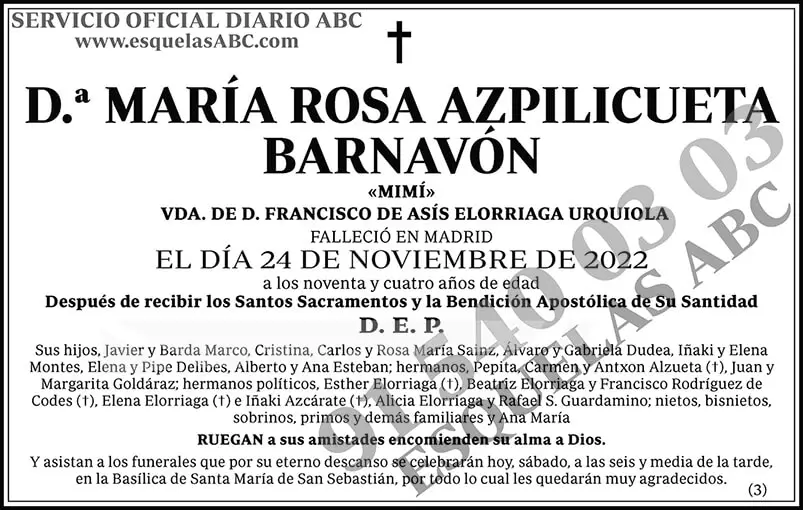 María Rosa Azpilicueta Barnavón