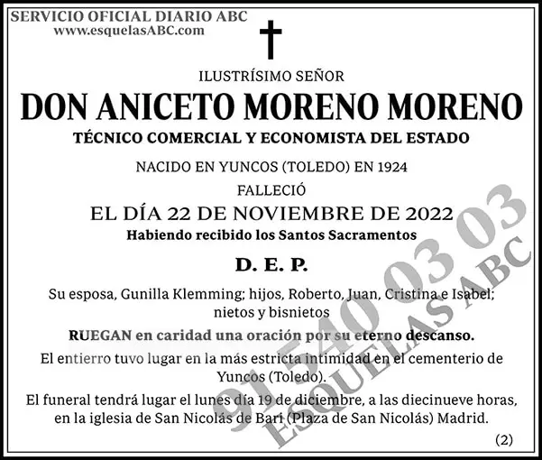Aniceto Moreno Moreno