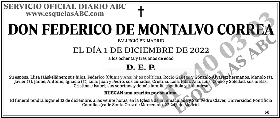 Federico de Montalvo Correa
