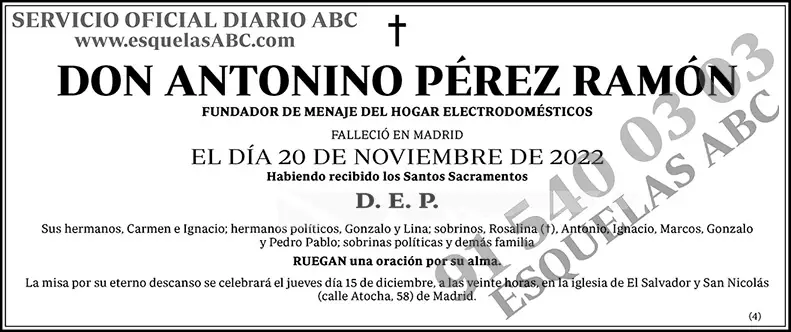Antonino Pérez Ramón