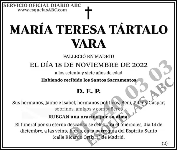 María Teresa Tártalo Vara