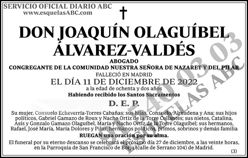 Joaquín Olaguíbel Álvarez-Valdés