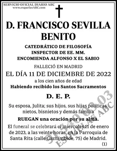 Francisco Sevilla Benito