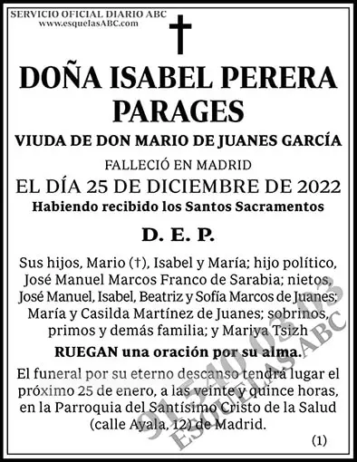 Isabel Perera Parages