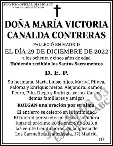 María Victoria Canalda Contreras