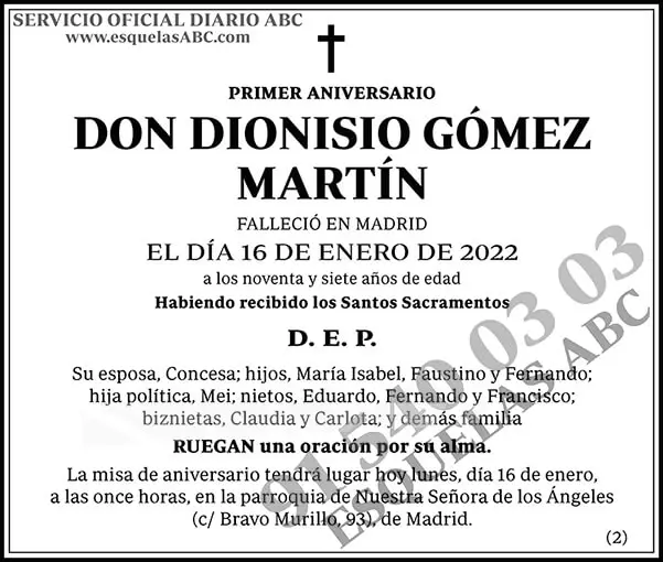 Dionisio Gómez Martín