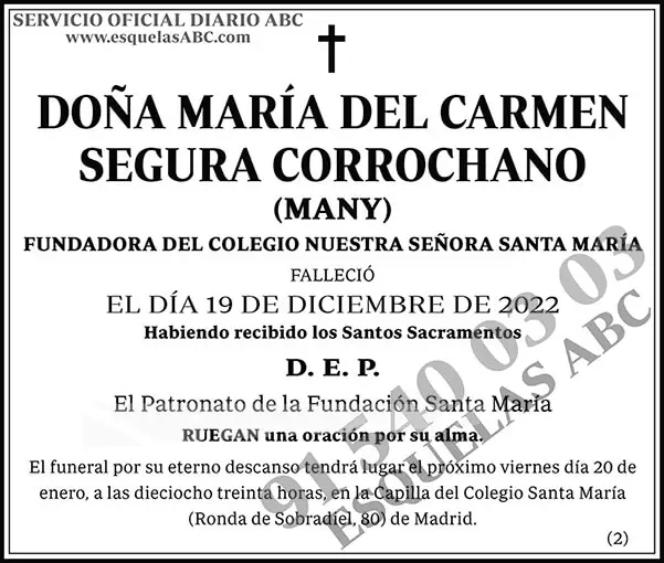 María del Carmen Segura Corrochano