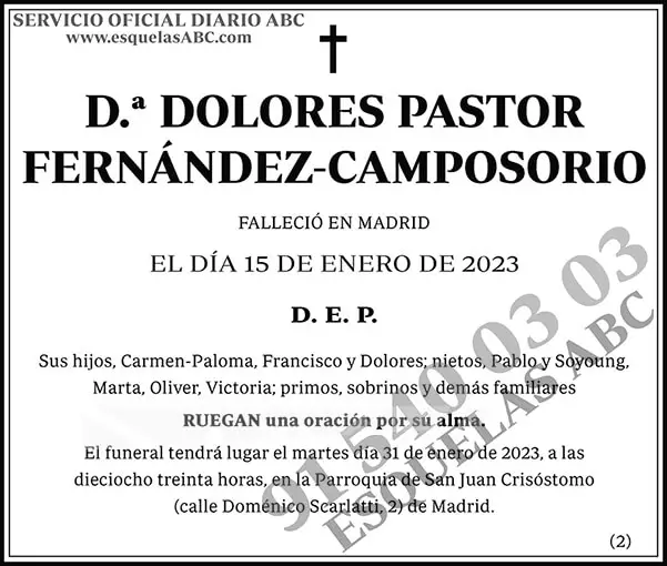 Dolores Pastor Fernández-Camposorio