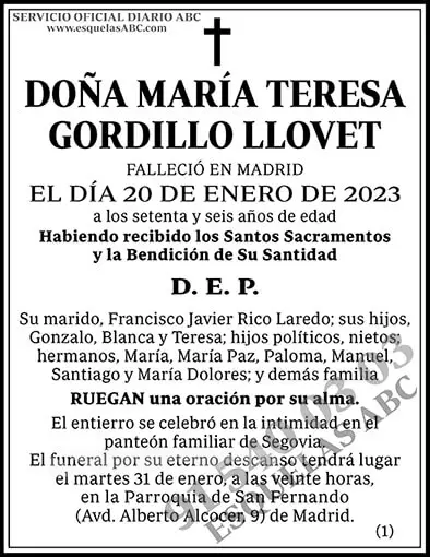 María Teresa Gordillo Llovet