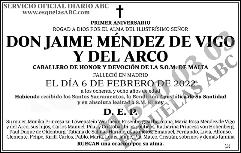 Jaime Méndez de Vigo y del Arco