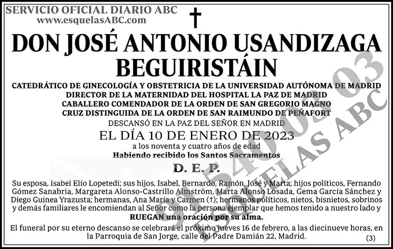José Antonio Usandizaga Beguiristáin