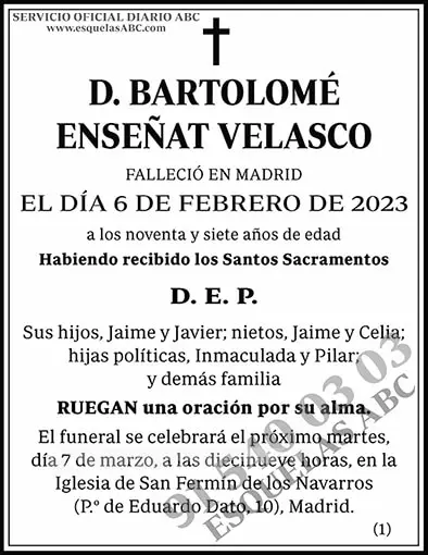 Bartolomé Enseñat Velasco