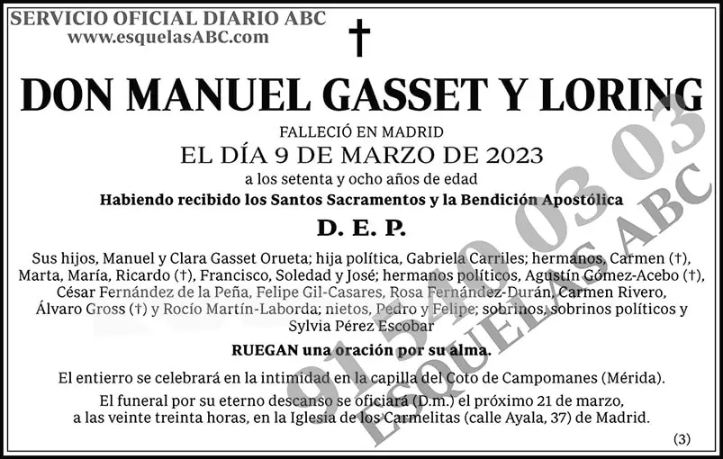 Manuel Gasset y Loring