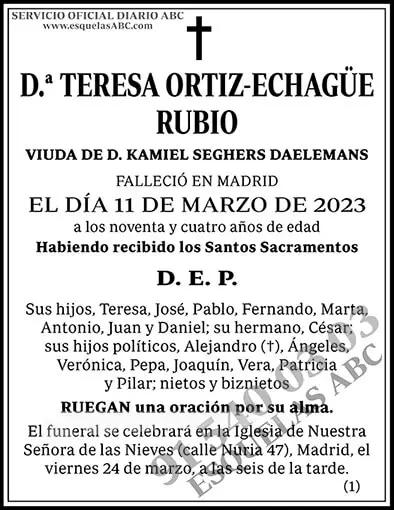 Teresa Ortiz-Echagüe Rubio