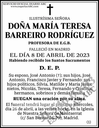 María Teresa Barreiro Rodríguez