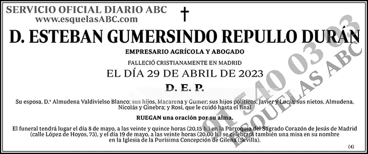 Esteban Gumersindo Repullo Durán