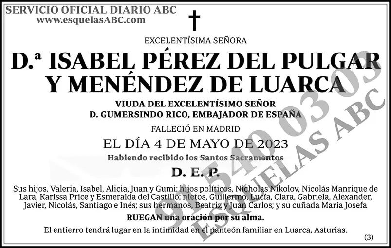 Isabel Pérez del Pulgar y Menéndez de Luarca