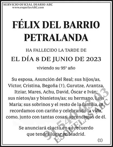 Félix del Barrio Petralanda