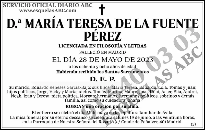 María Teresa de la Fuente Pérez