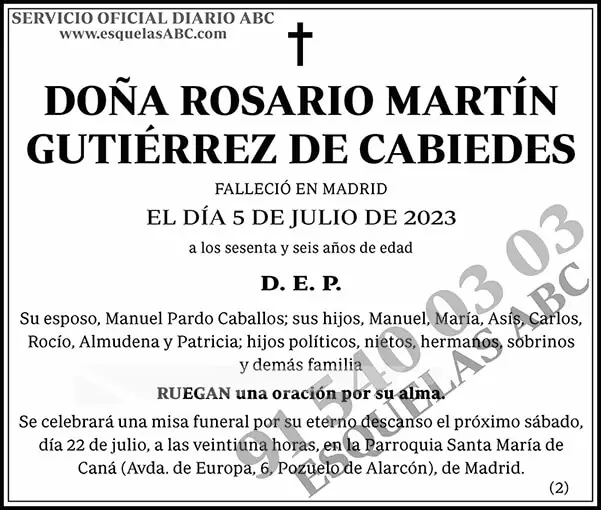 Rosario Martín Gutiérrez de Cabiedes