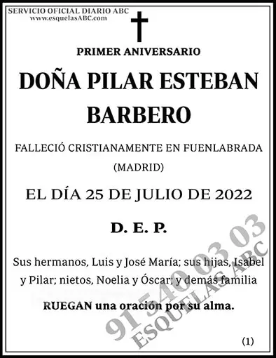 Pilar Esteban Barbero