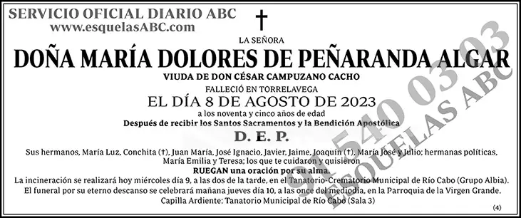 María Dolores de Peñaranda Algar