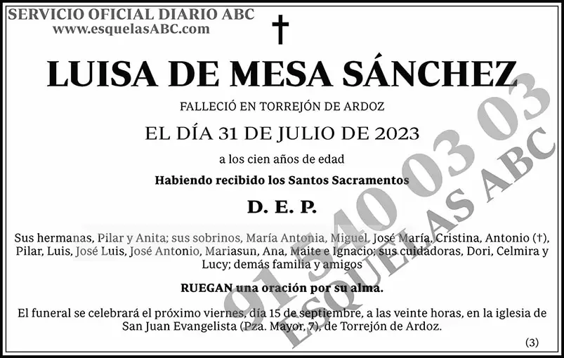 Luisa de Mesa Sánchez