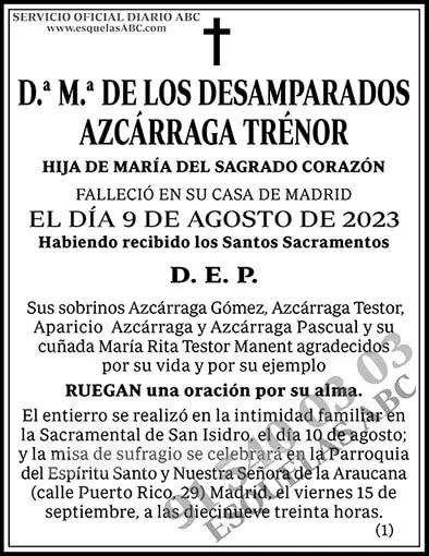 M.ª de los Desamparados Azcárraga Trénor