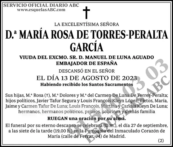 María Rosa de Torres-Peralta García