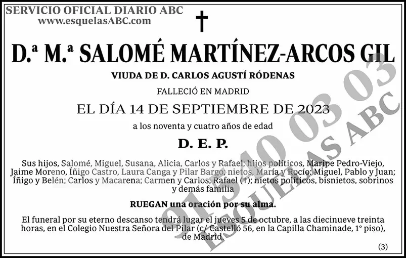 M.ª Salomé Martínez-Arcos Gil
