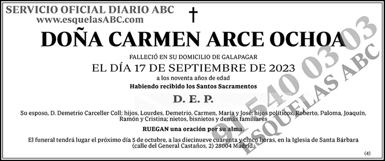 Carmen Arce Ochoa