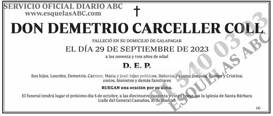 Demetrio Carceller Coll