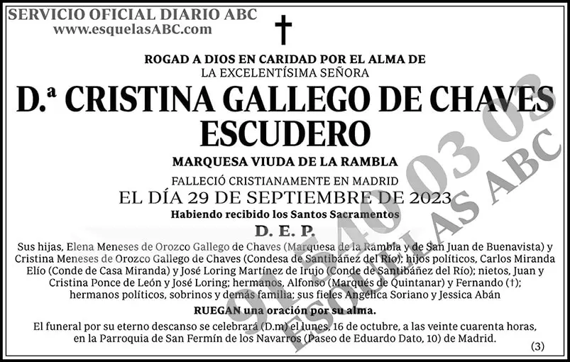 Cristina Gallego de Chaves Escudero