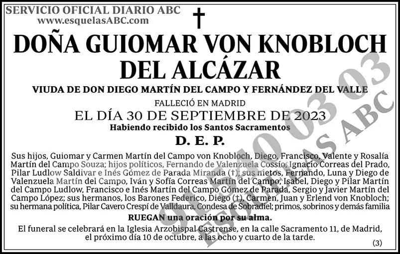 Guiomar Von Knobloch del Alcázar