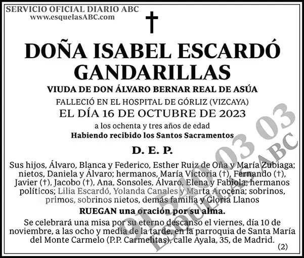 Isabel Escardó Gandarillas