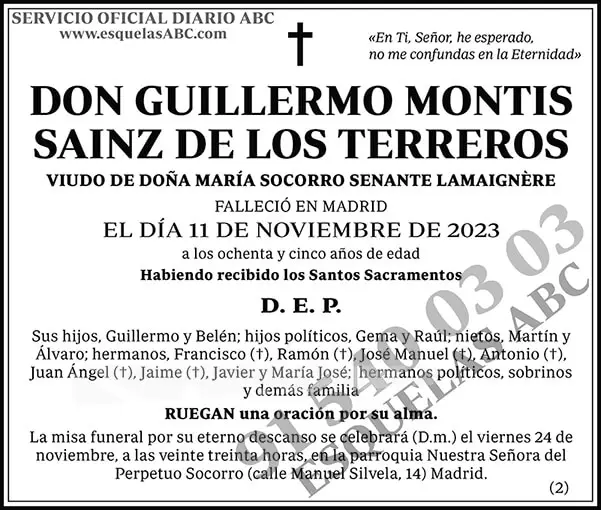 Guillermo Montis Sainz de los Terreros