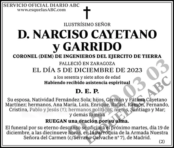 Narciso Cayetano y Garrido
