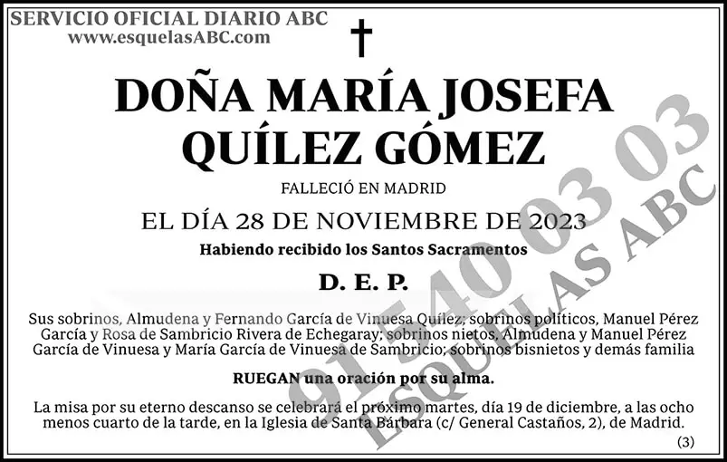 María Josefa Quílez Gómez