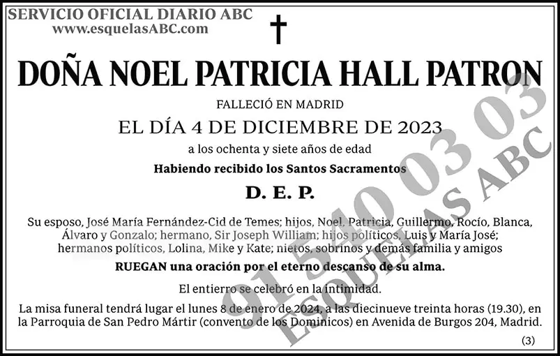 Noel Patricia Hall Patron