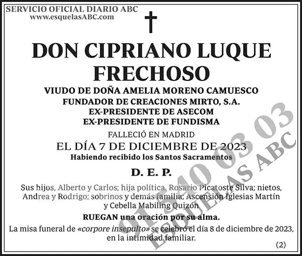 Cipriano Luque Frechoso