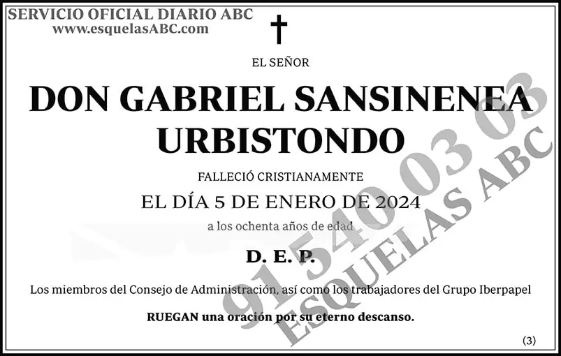 Gabriel Sansinenea Urbistondo