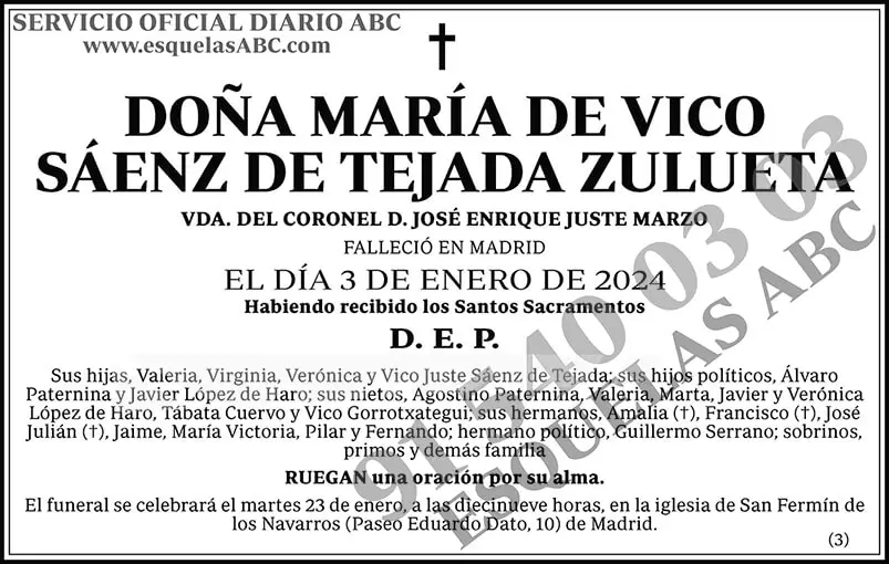 María de Vico Sáenz de Tejada Zulueta