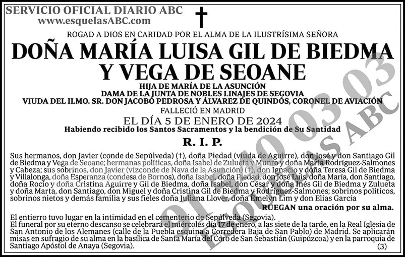 María Luisa Gil De Biedma y Vega de Seoane