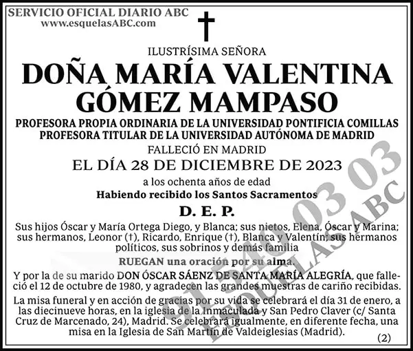 María Valentina Gómez Mampaso