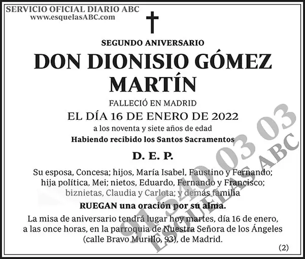 Dionisio Gómez Martín