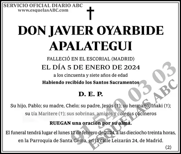 Javier Oyarbide Apalategui