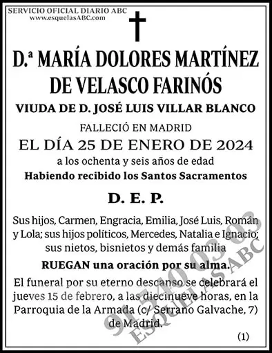 María Dolores Martínez de Velasco Farinós