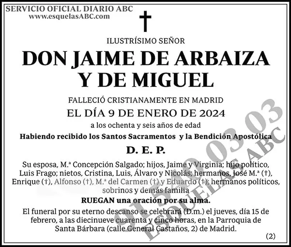 Jaime de Arbaiza y de Miguel