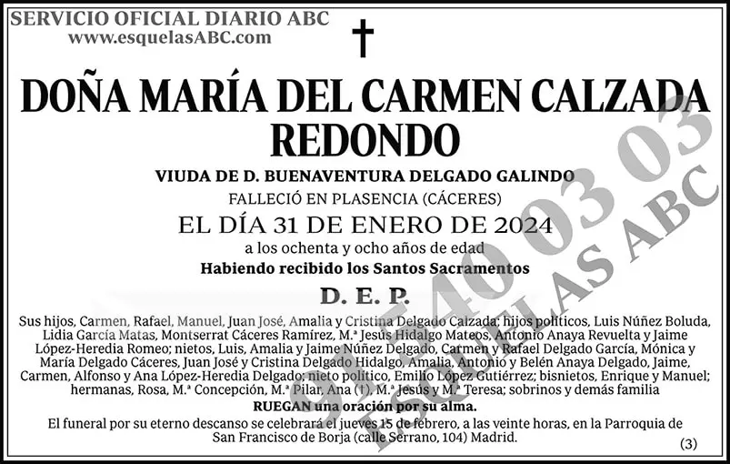 María del Carmen Calzada Redondo